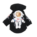 Astronaut Teddy Dog Hoodie, Padded Hooded Jacket with 3D Space Bear Design, Warm Novelty Pet Clothes for Small Medium Dogs