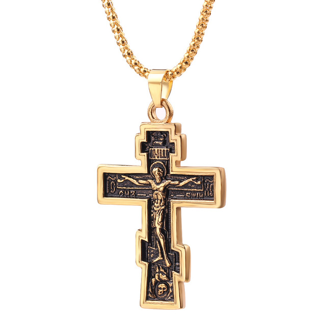 Kreuz-Jesus-Anhänger-Halskette