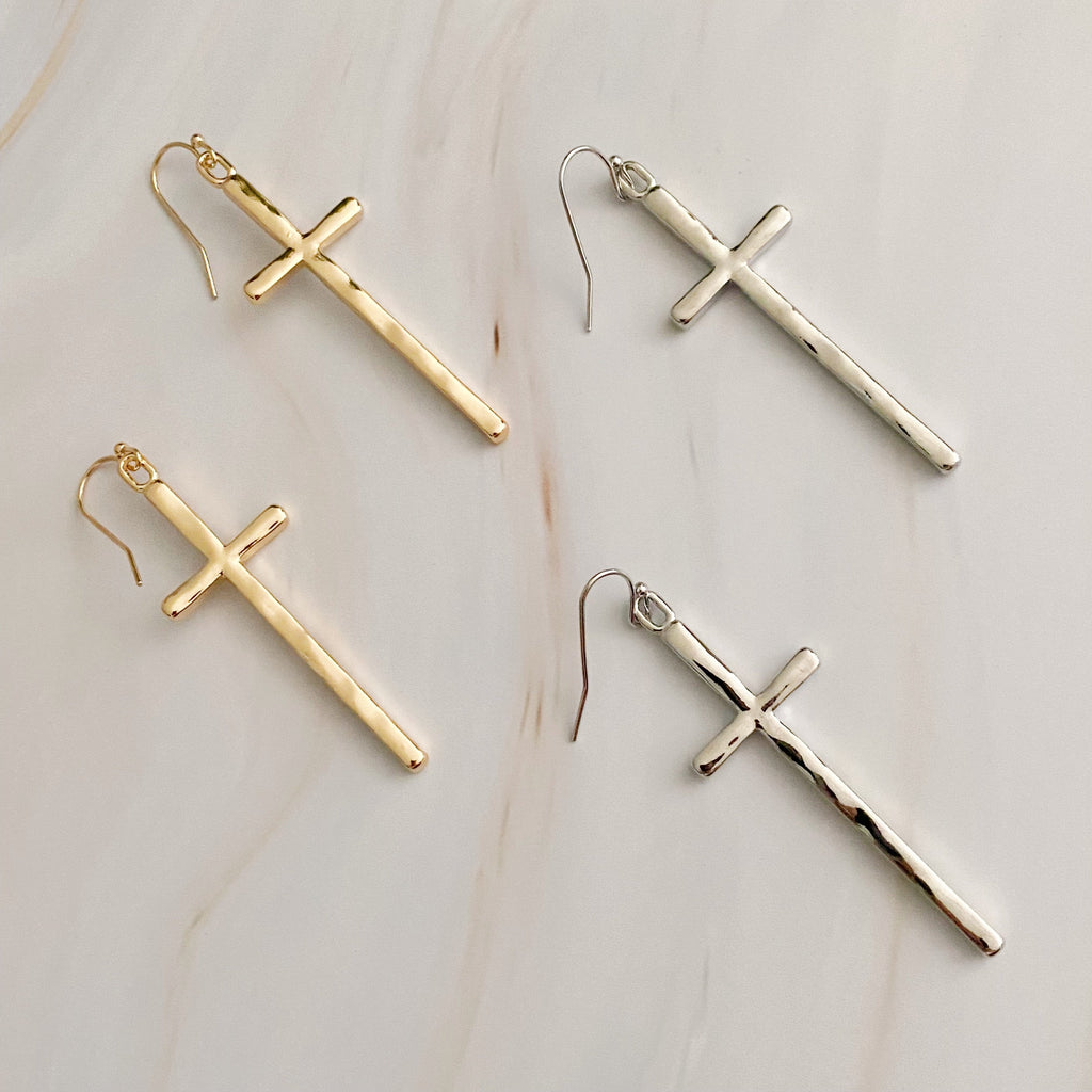 Slim And Stylish Cross Earrings | Christian Jewelry