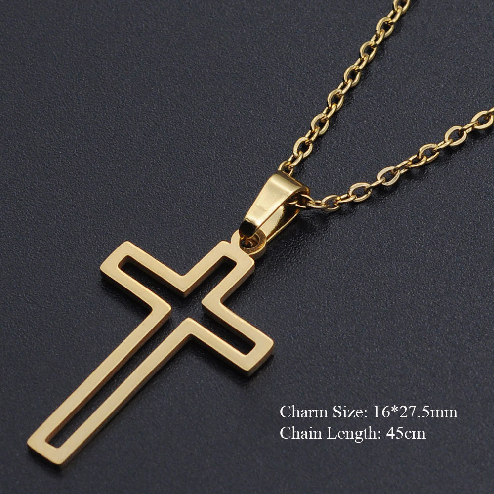 Titanium Steel Cross Necklace | Christian Jewelry