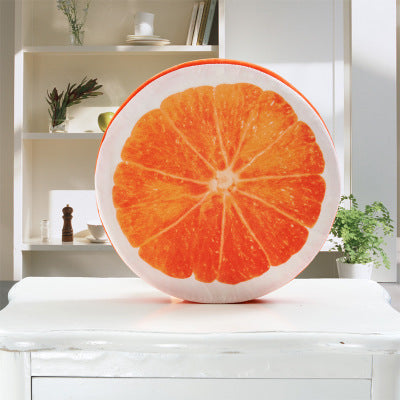 3D Printed Round Fruit Cushion - Decorative Throw Pillow