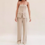 Women’s Tube Top and Straight Pants Set