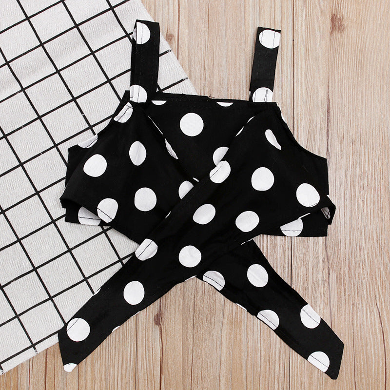 Girls' Polka-Dot Tank and Ruffle Skirt Set