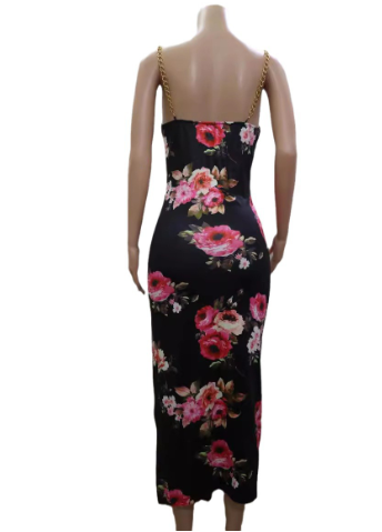 Floral Print Spaghetti-Strap Dress for Women