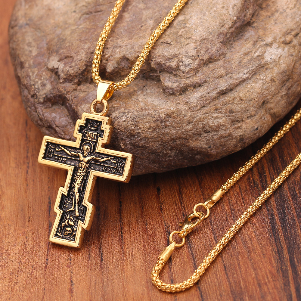 Kreuz-Jesus-Anhänger-Halskette