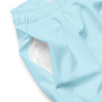 Men's Light Blue -Print Swim Trunks