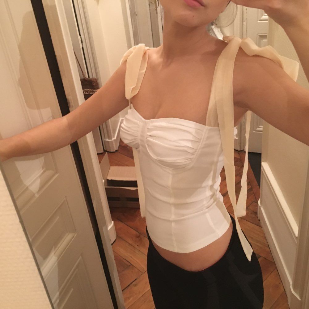 Vintage Crop Top with Straps for Women