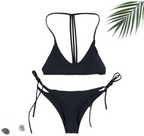 Red Tie-Side Bikini Set