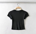 Sexy Summer Slim Fit O-neck Crop Top