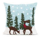 Embroidered Christmas Gnome Pillow Cover - Holiday Home Decor