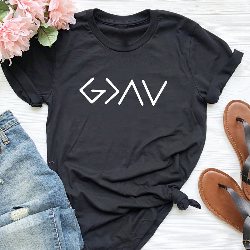 God is Greater Unisex Cotton T-Shirt - Street Style | Faith Streetwear