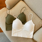 V-Shaped Fit Thin Strap Stripe Tank Top for Women