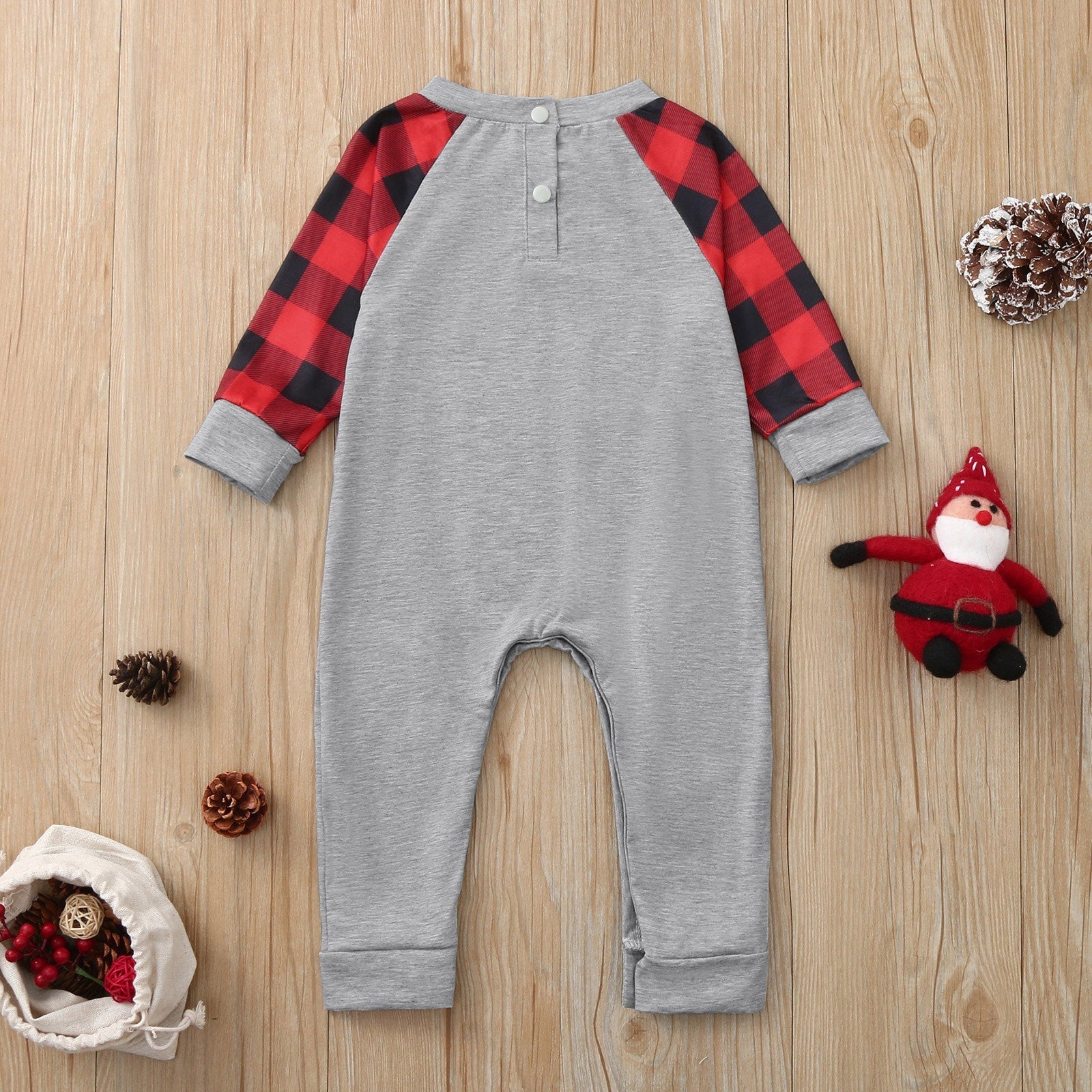 Infant Merry Christmas Plaid Romper