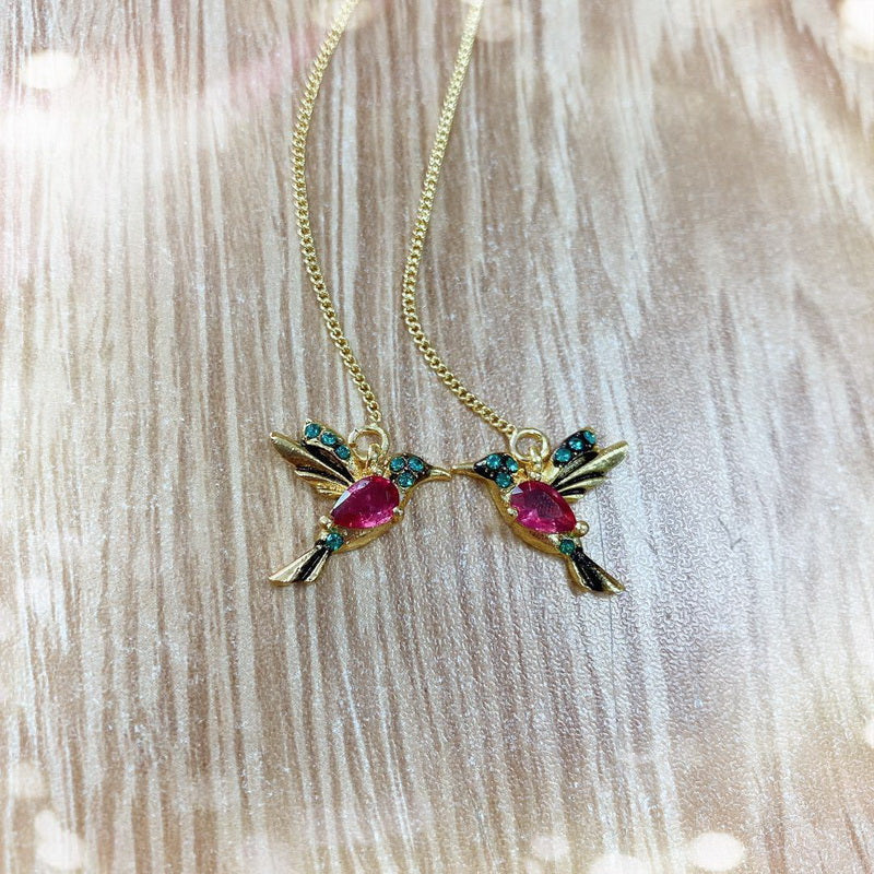 Hummingbird Zircon Threader Earrings