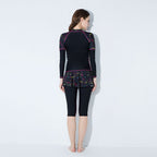 Long Sleeve Swimsuit Set with Skirted Leggings
