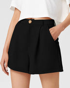 2024 Women's High-Waist Casual Shorts with Pockets