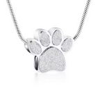 Rainbow Paw Print Pendant Necklace