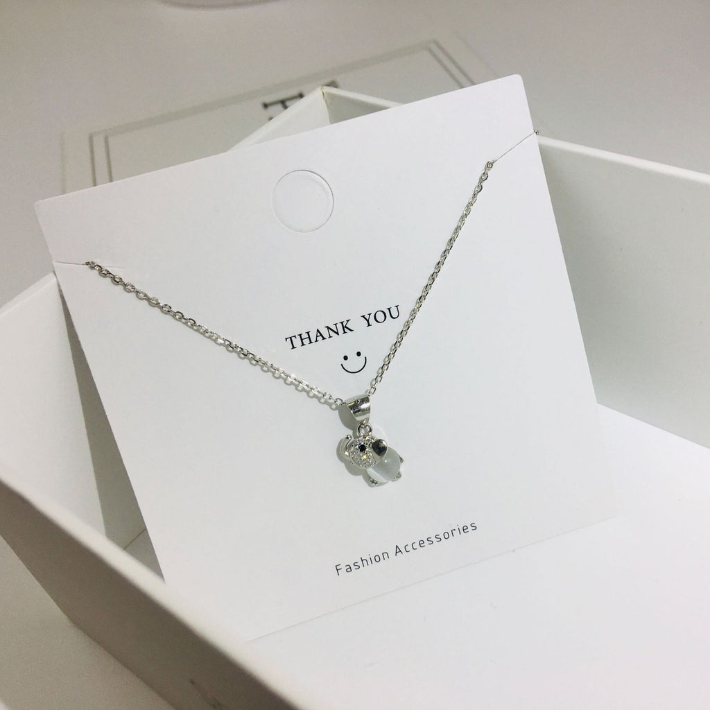 Opal Elephant Pendant Necklace