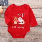 My 1st Christmas Santa & Reindeer Baby Bodysuit