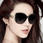 Oversized Sunglasses with Gold Accent for Women