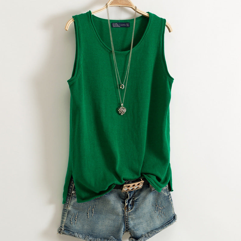 Plus Size Cotton Tank Top for Women - Summer Style