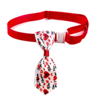 Valentine Pet Bow Tie for Cats & Dogs, Adjustable Heart & Cupid Print Collar Bowtie, Cute Holiday Grooming Accessory