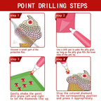 Christmas Diamond Painting Keychain 5D DIY Hanging Art Kits Ornaments for Kids Christmas Crafts Family Decor | Accessory