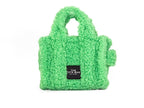 Marc Jacobs The Teddy Micro Fluffy Sherpa Green Tote | Organic Cotton