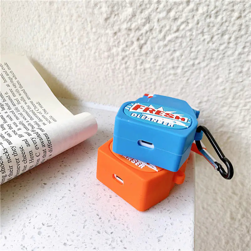 Cute Silicone AirPods Case with Cleaning Spray (1/2 Gen) | Accessory