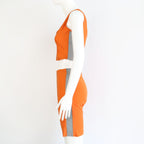 Women’s Reflective Strap Crop Top & High-Waist Shorts Set