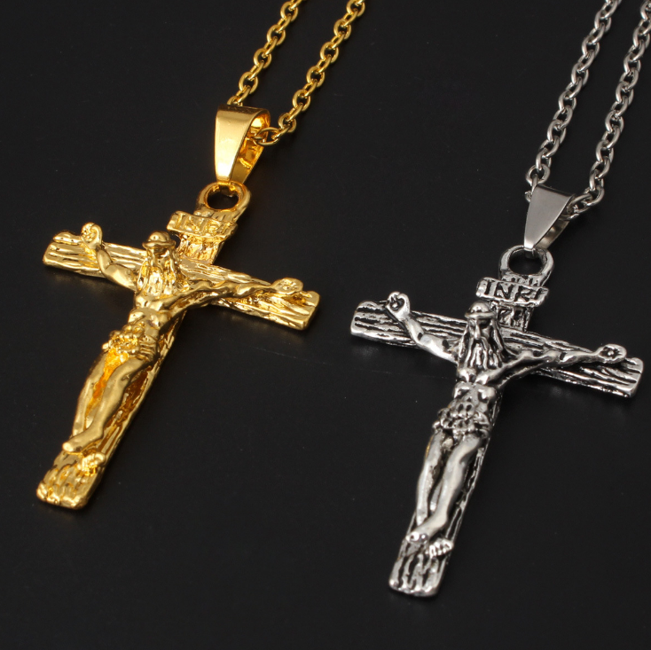 Jesus Crucifix Cross Pendant Necklace | Christian Jewelry
