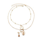 Layered Rose and Medallion Pendant Necklace
