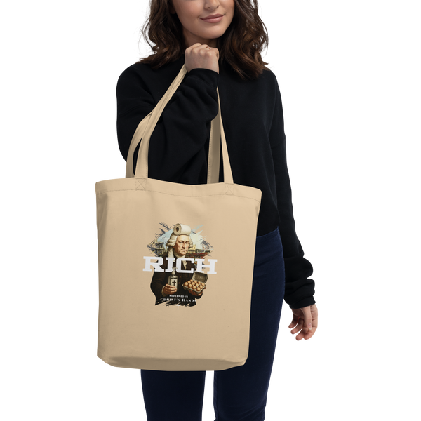 RICH Christian Tote Bag - Redeemed In Christ's Hands | Organic Cotton
