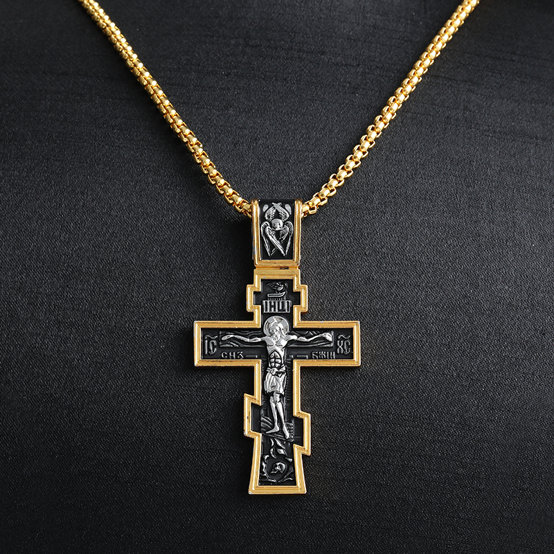 Kreuz-Jesus-Anhänger-Halskette