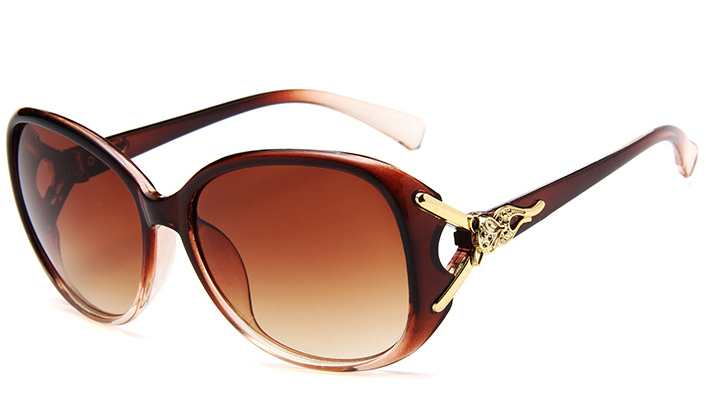 Oversized Sunglasses with Gold Accent for Women