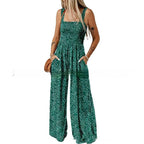 Bohemian Floral-Print Wide-Leg Jumpsuit