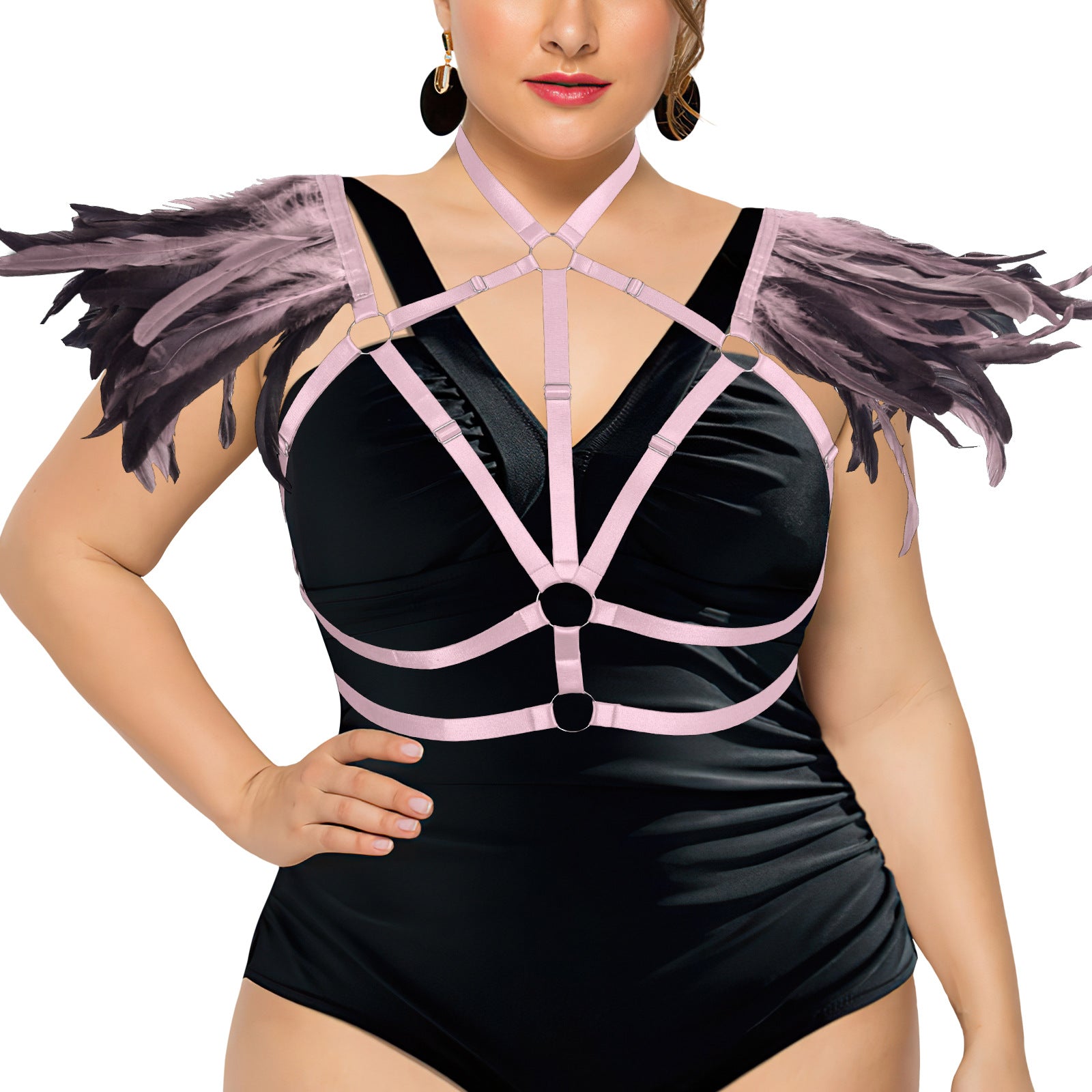 Feather Wing Strappy Cage Body Harness