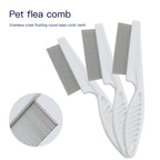 Stainless Steel Pet Flea Comb Fine Tooth Grooming Comb for Cats and Dogs Removes Fleas Lice Tangles Dander Small and Large Sizes