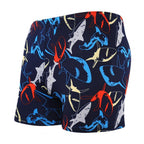 Men's Flame Letter Print Swim Trunks
