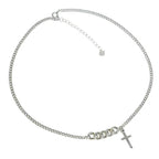 Vintage Short Cross Sweater Chain Necklace for Women