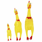Screaming Chicken Dog Toy - Squeaky Rubber Pet Toy | 3 Sizes