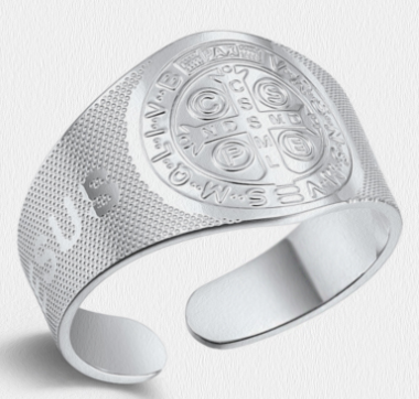 Adjustable Simple Cross Ring for Men