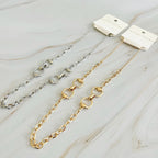Double Equestrian Horsebit Chain Necklace