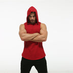 Men's Cotton Hooded Sleeveless Tank Top