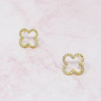 Rounded Cross Stud Earrings