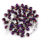 Beaded Crucifix Rosary Necklace