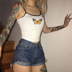 Summer Butterfly Print Tank Top for Women