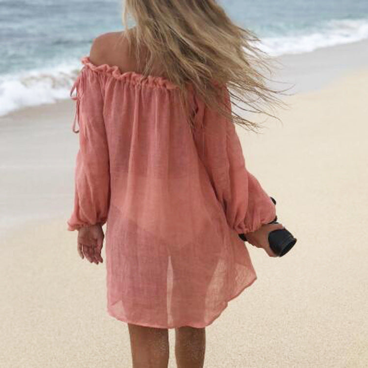 2019 Candy Color Beach Cover-Up with Bamboo Cotton