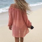 2019 Candy Color Beach Cover-Up with Bamboo Cotton