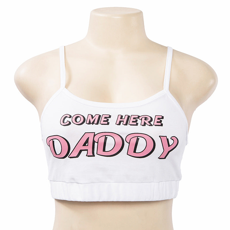 Summer Trendy Letter Print Breathable Tank Top